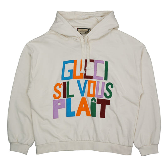 Gucci Sil Vous Plait White Hoodie