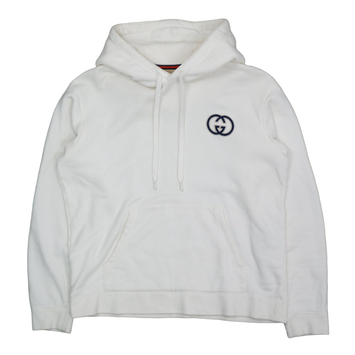 Gucci GG Chest Logo White Hoodie