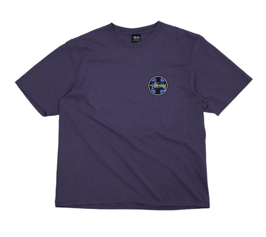 Stussy Cross Dot Pigment Dyed Grape T-Shirt