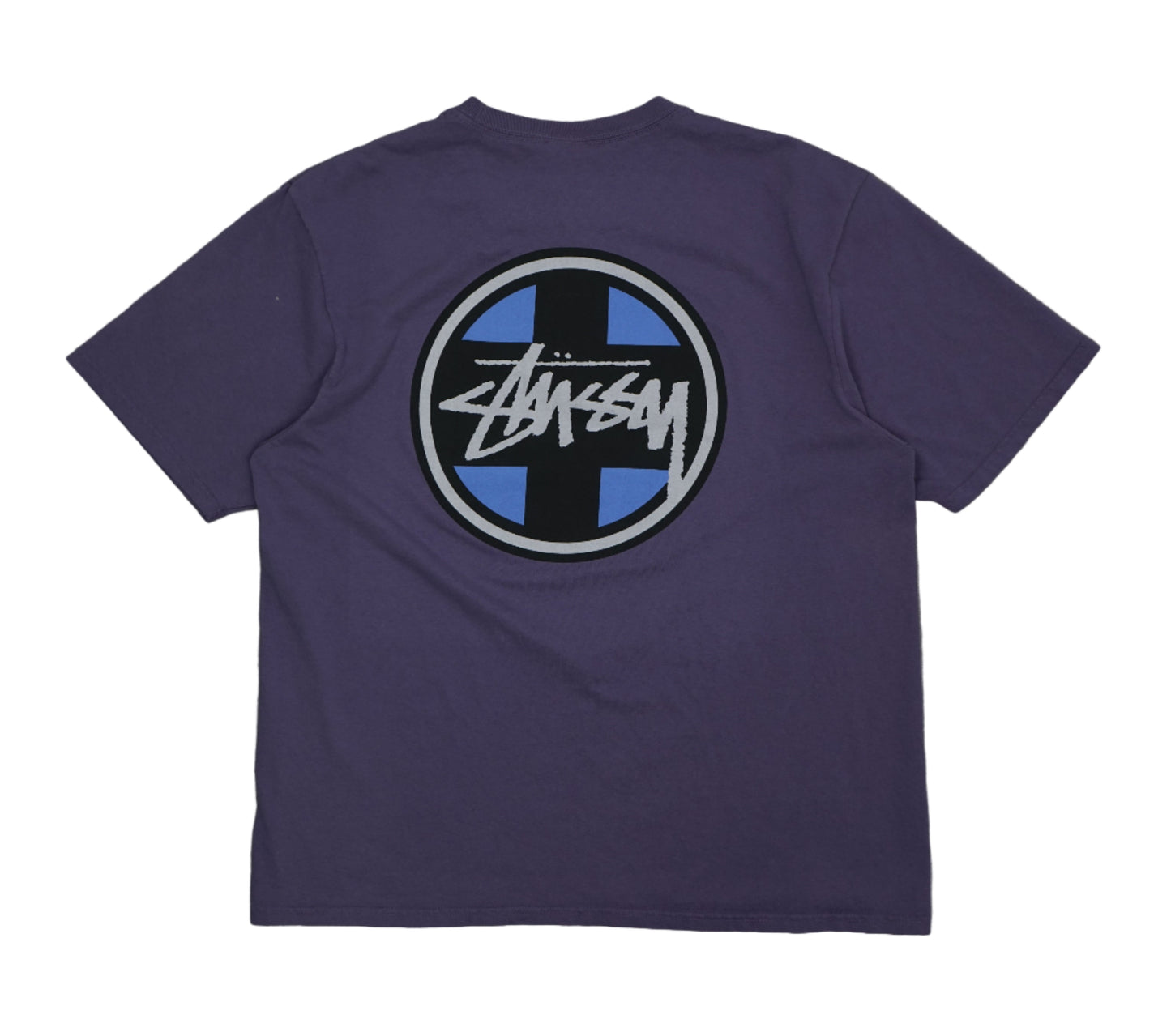 Stussy Cross Dot Pigment Dyed Grape T-Shirt