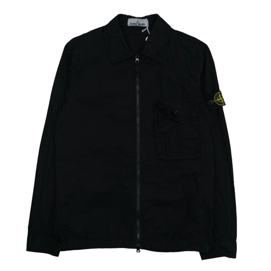 Stone Island Single Chest Pocket Black Overshirt