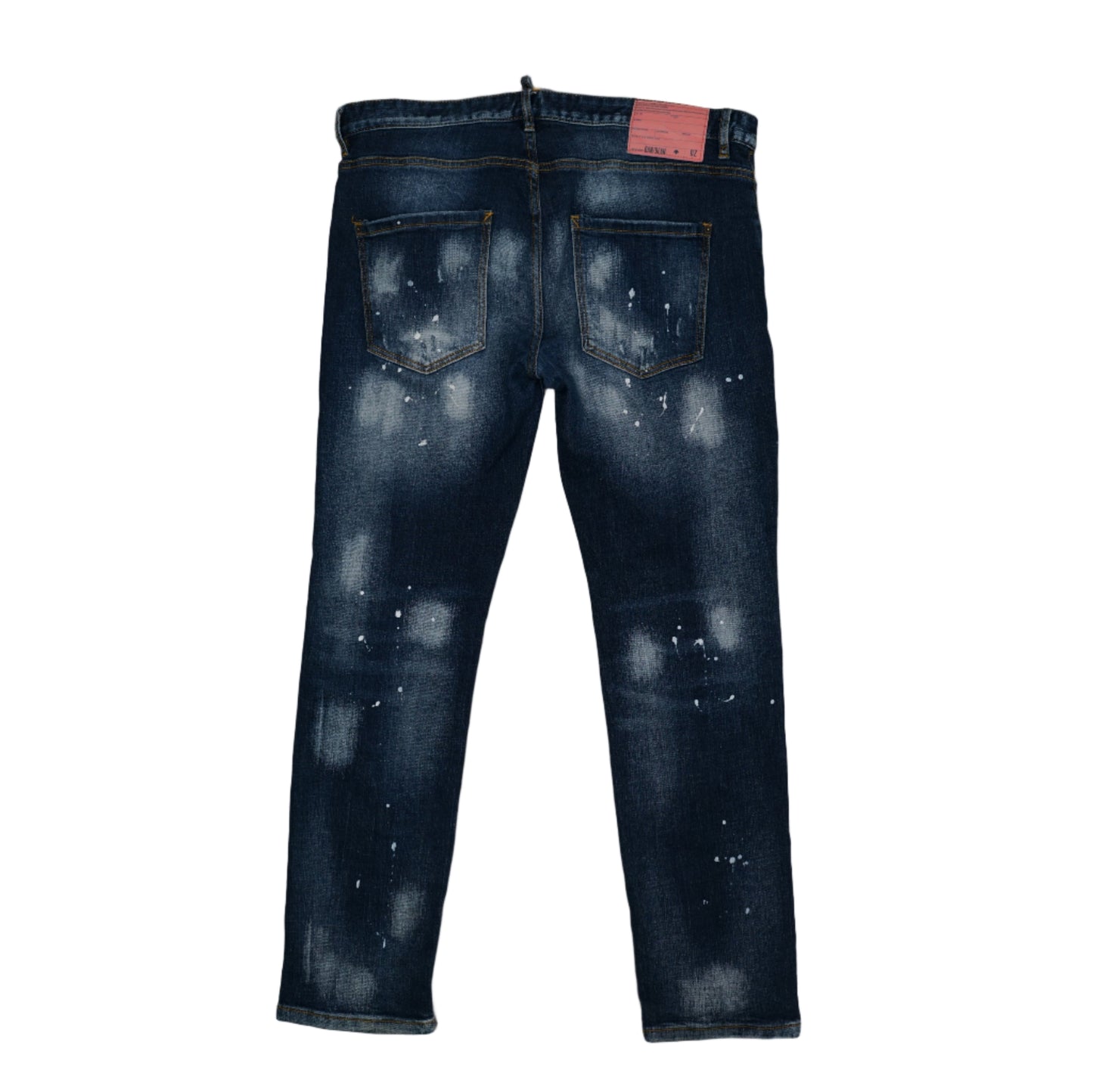 Dsquared2 Skater Jean White Stains Blue Denim Jeans