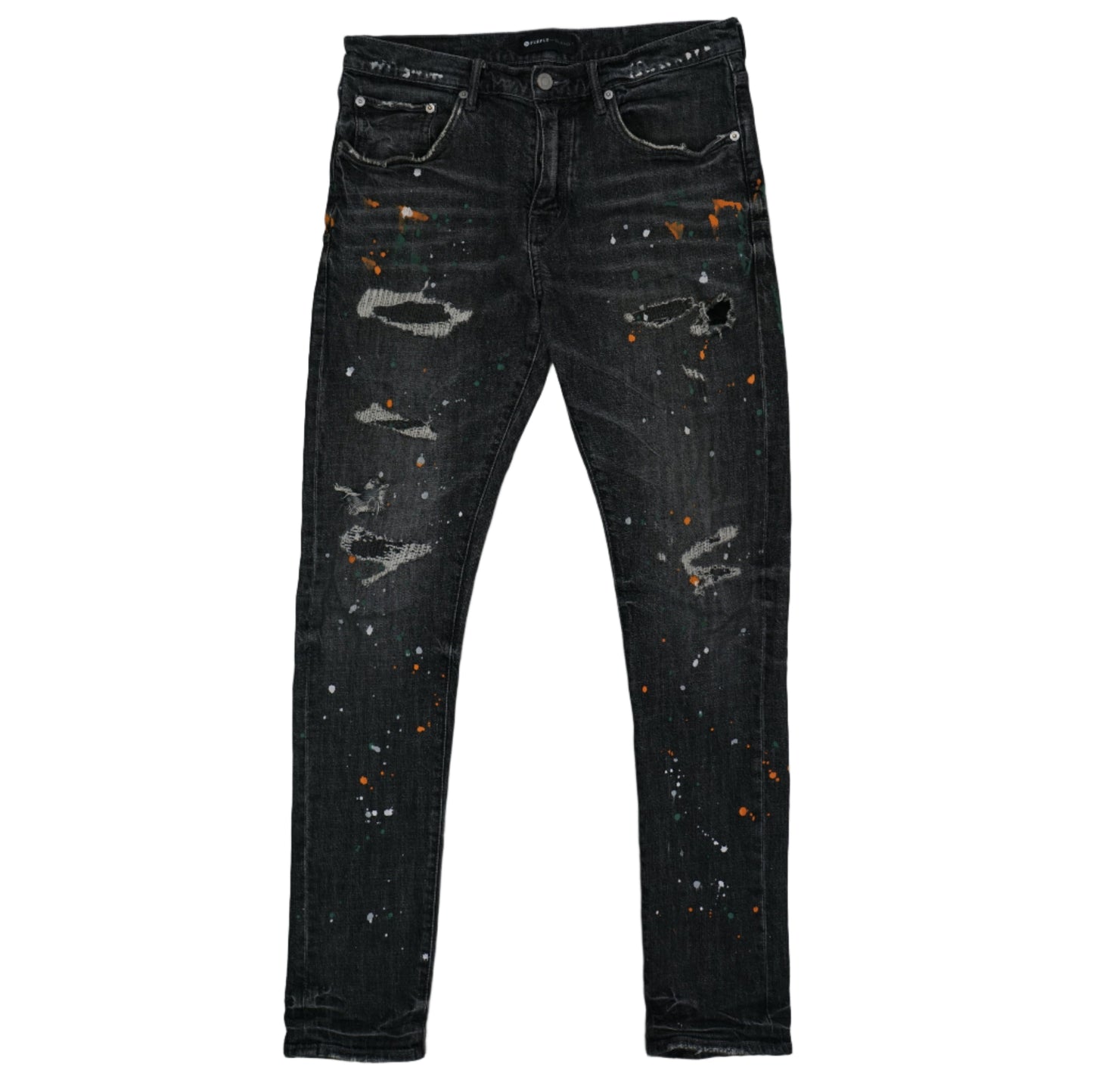 Purple Brand Style No.Pool Orange/Green Stains Grey Dark Jeans