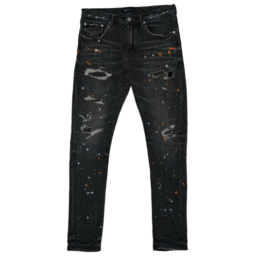 Purple Brand Style No.Pool Orange/Green Stains Grey Dark Jeans