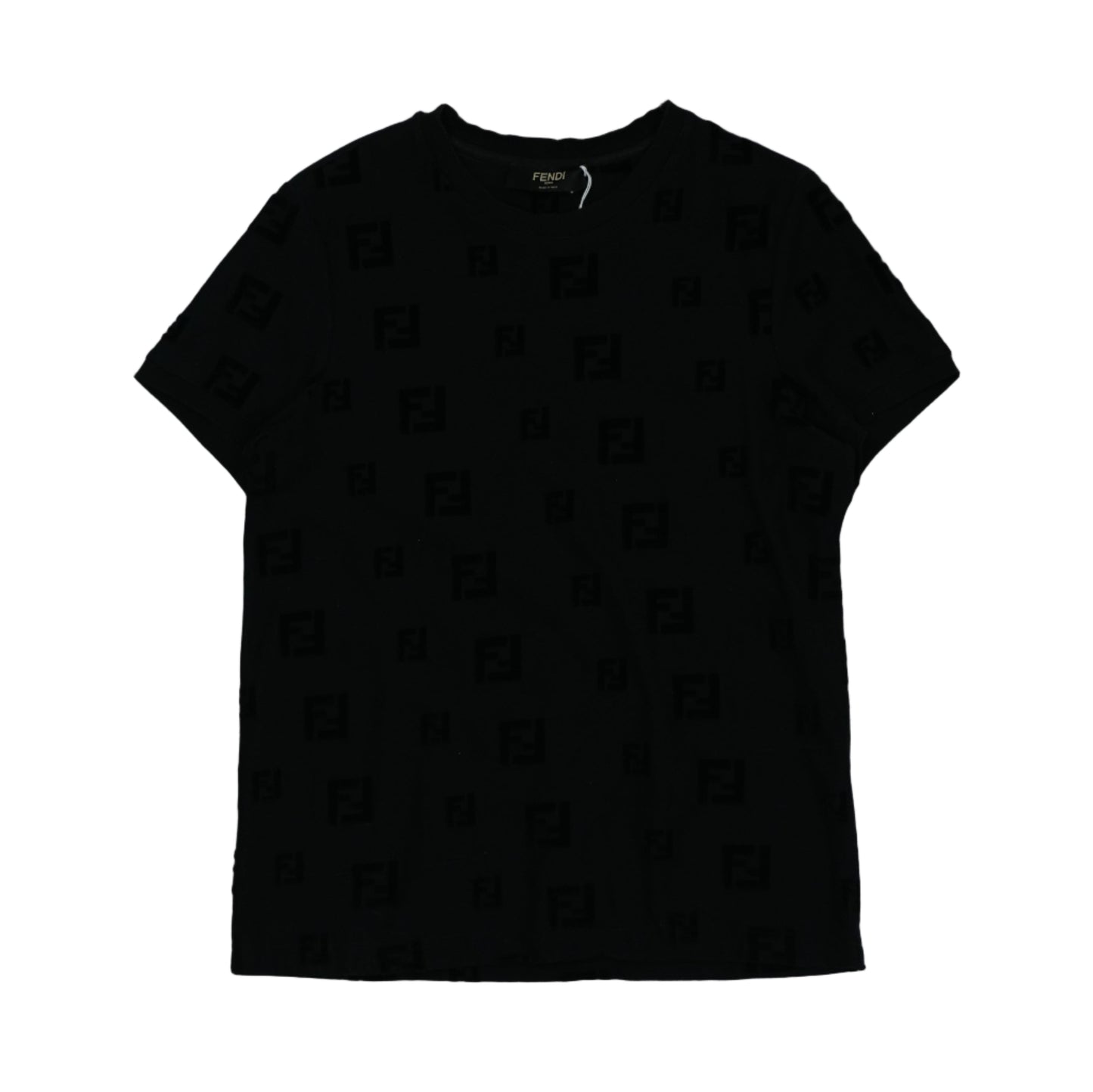 Fendi FF All Over Print Black T-Shirt