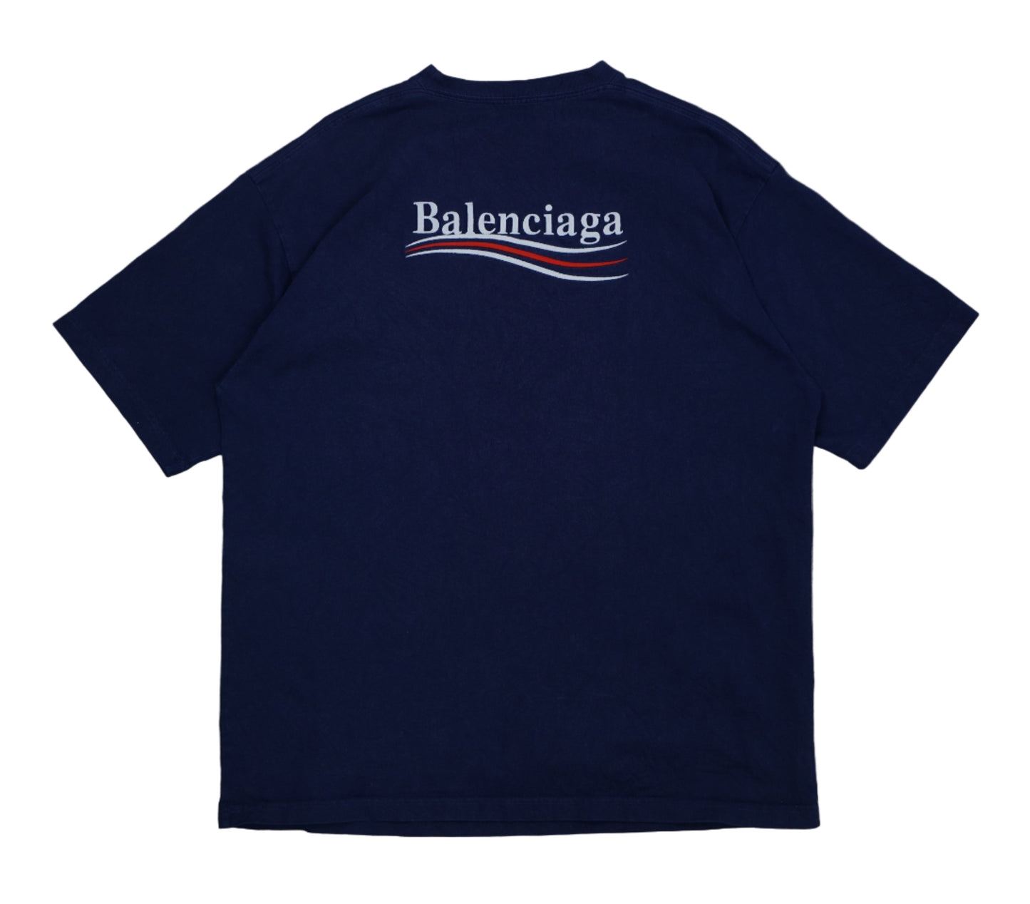 Balenciaga Campaign Logo Blue T-Shirt