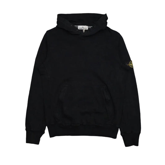 Stone Island Button Up Black Hoodie