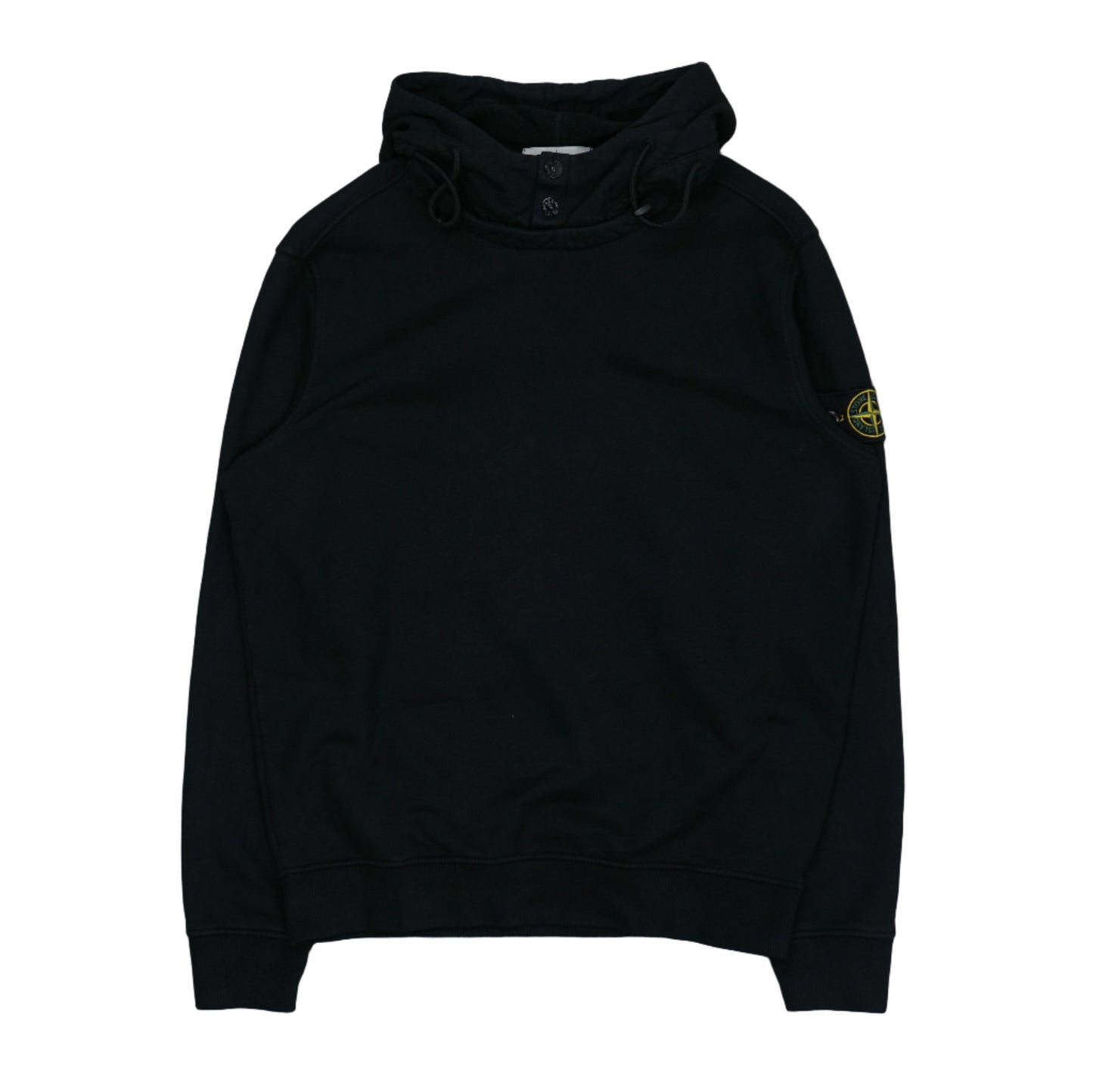 Stone Island Button Up Black Hoodie