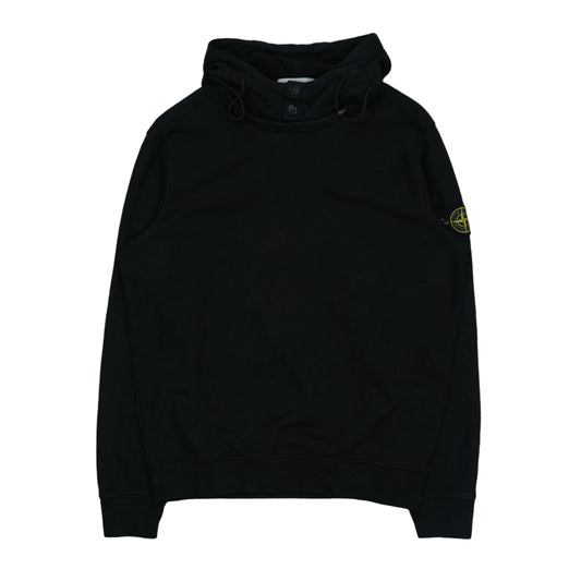 Stone Island Button Up Black Hoodie
