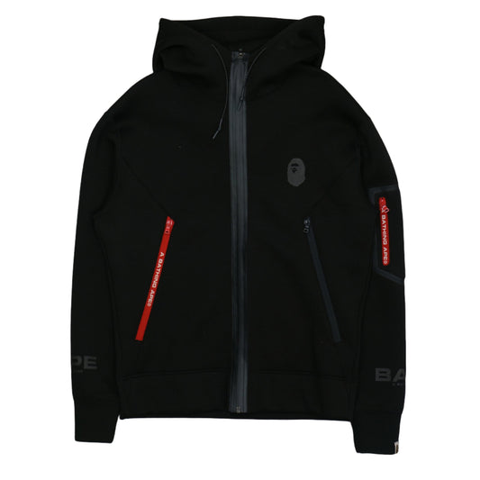Bape Relaxed Double Knit Zip Black Hoodie