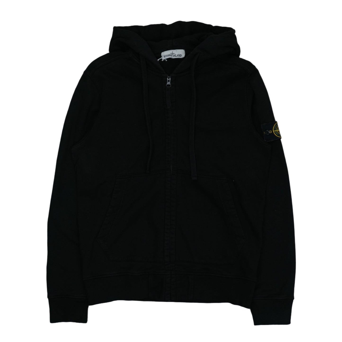 Stone Island Zip-Up Black Hoodie
