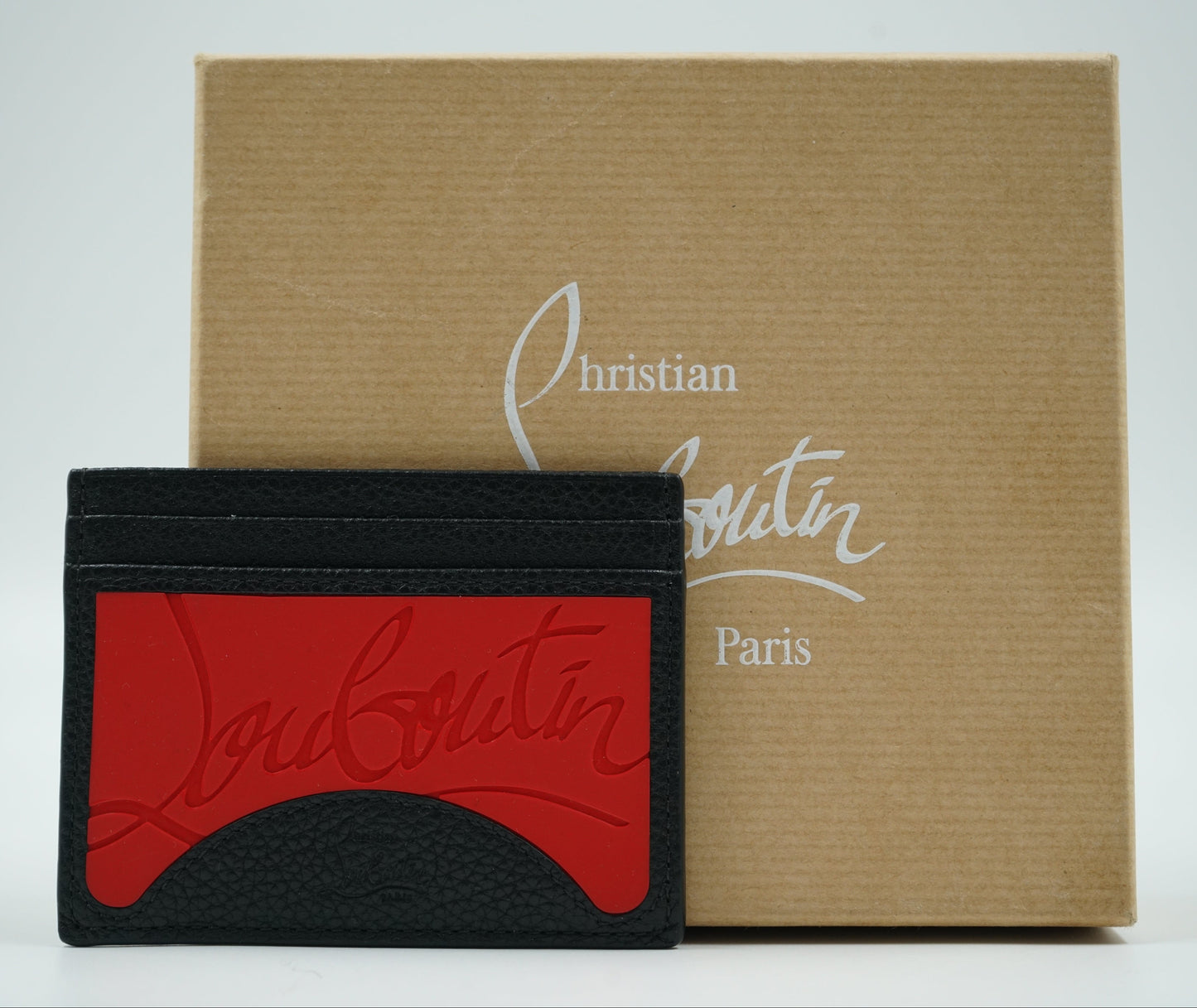 Christian Louboutin Calf Leather Red/Black Cardholder