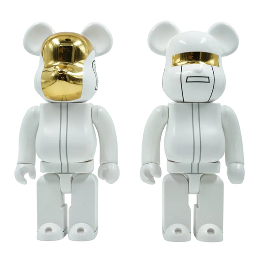 Bearbrick Daft Punk White Suits 400% Set
