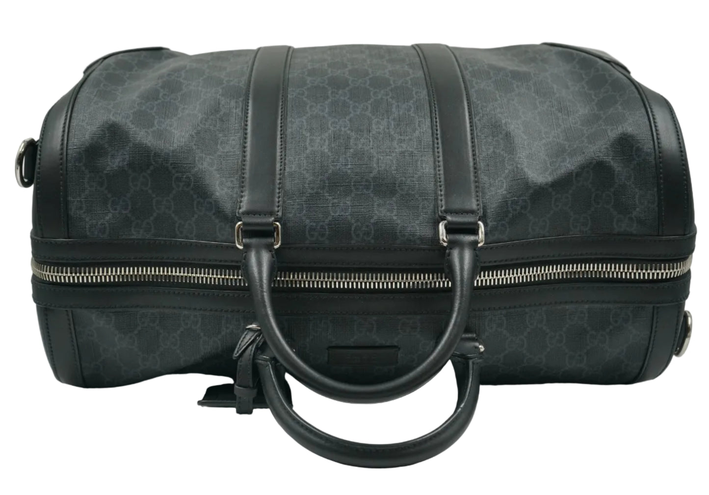 Gucci GG Supreme Black Canvas Medium Duffle Bag 45L