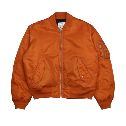 Stussy Waxed Built Rust Bomber Jacket