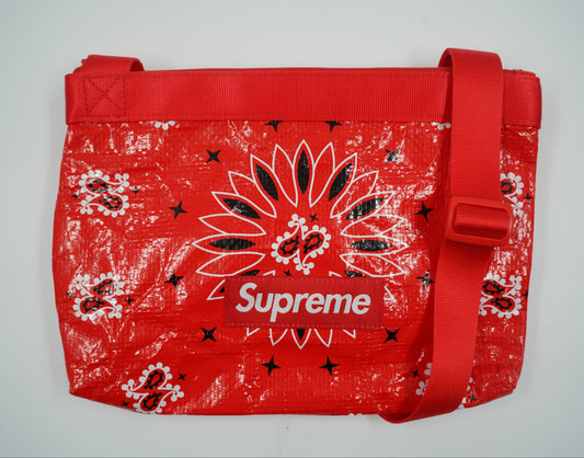 Supreme Bandana Tarp Red Side Bag SS21