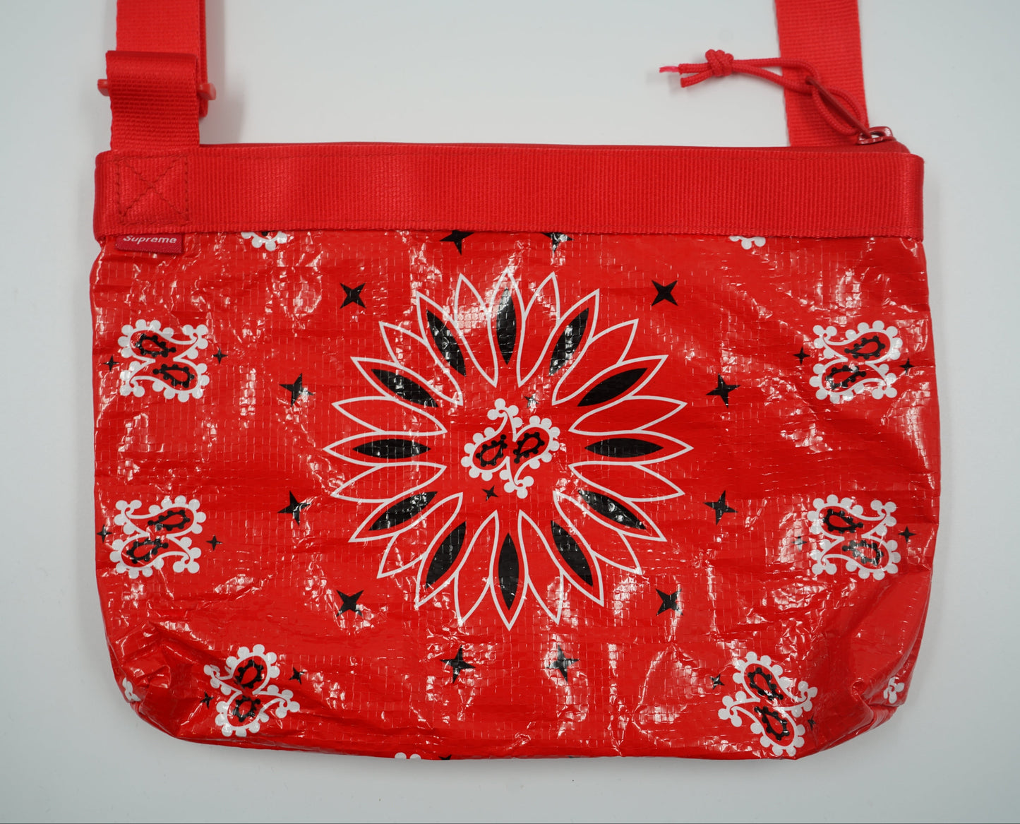 Supreme Bandana Tarp Red Side Bag SS21