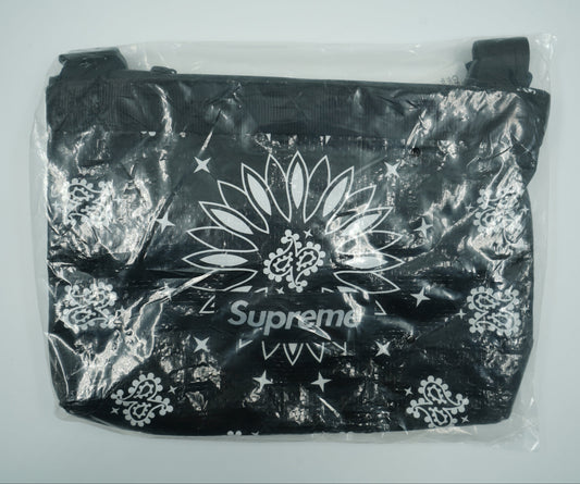 Supreme Bandana Tarp Black Duffle Bag SS21