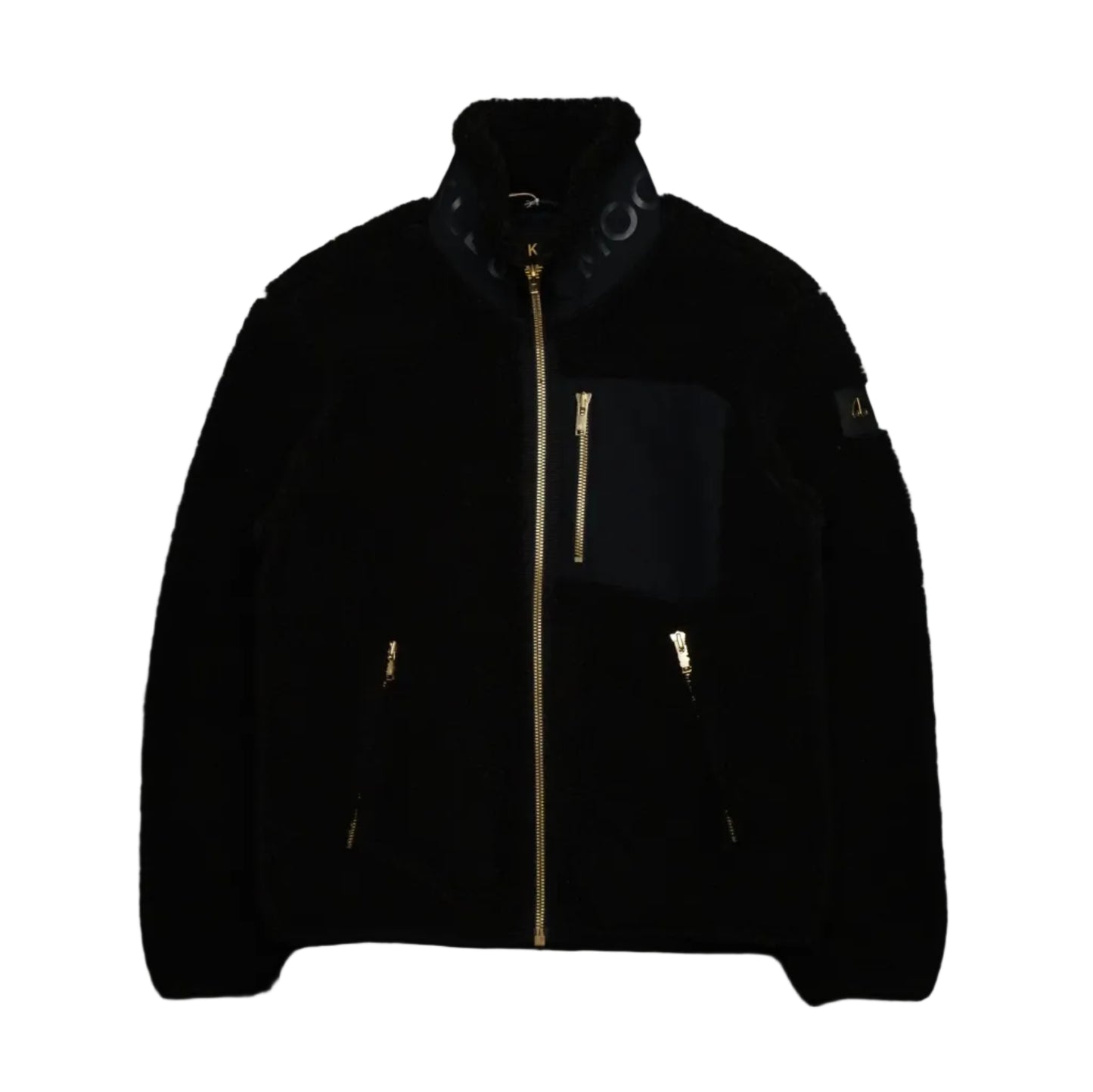 Moose Knuckles Black/Gold Fleece Jacket