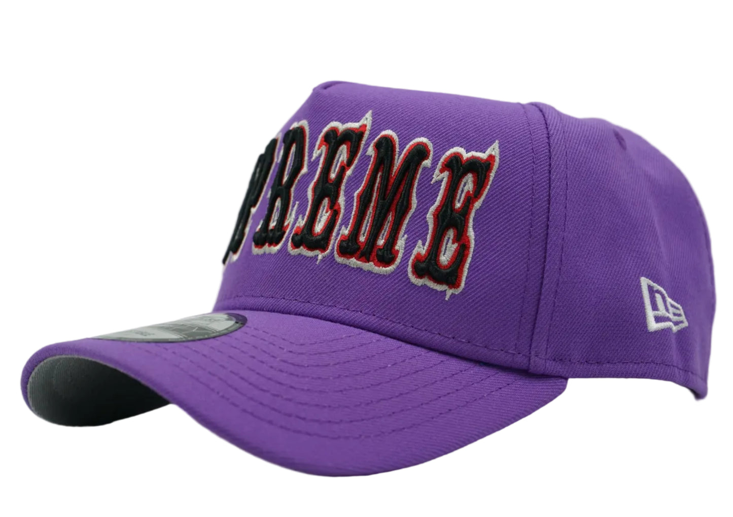 Supreme x New Era Gothic Purple Outline Cap