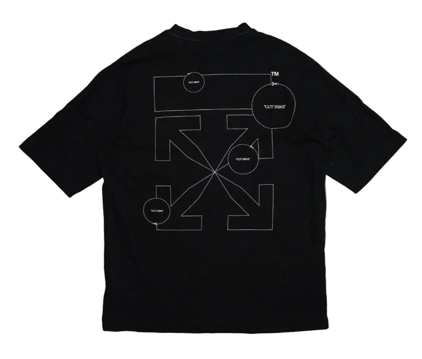 Off-White Cut Here Arrow Black T-Shirt