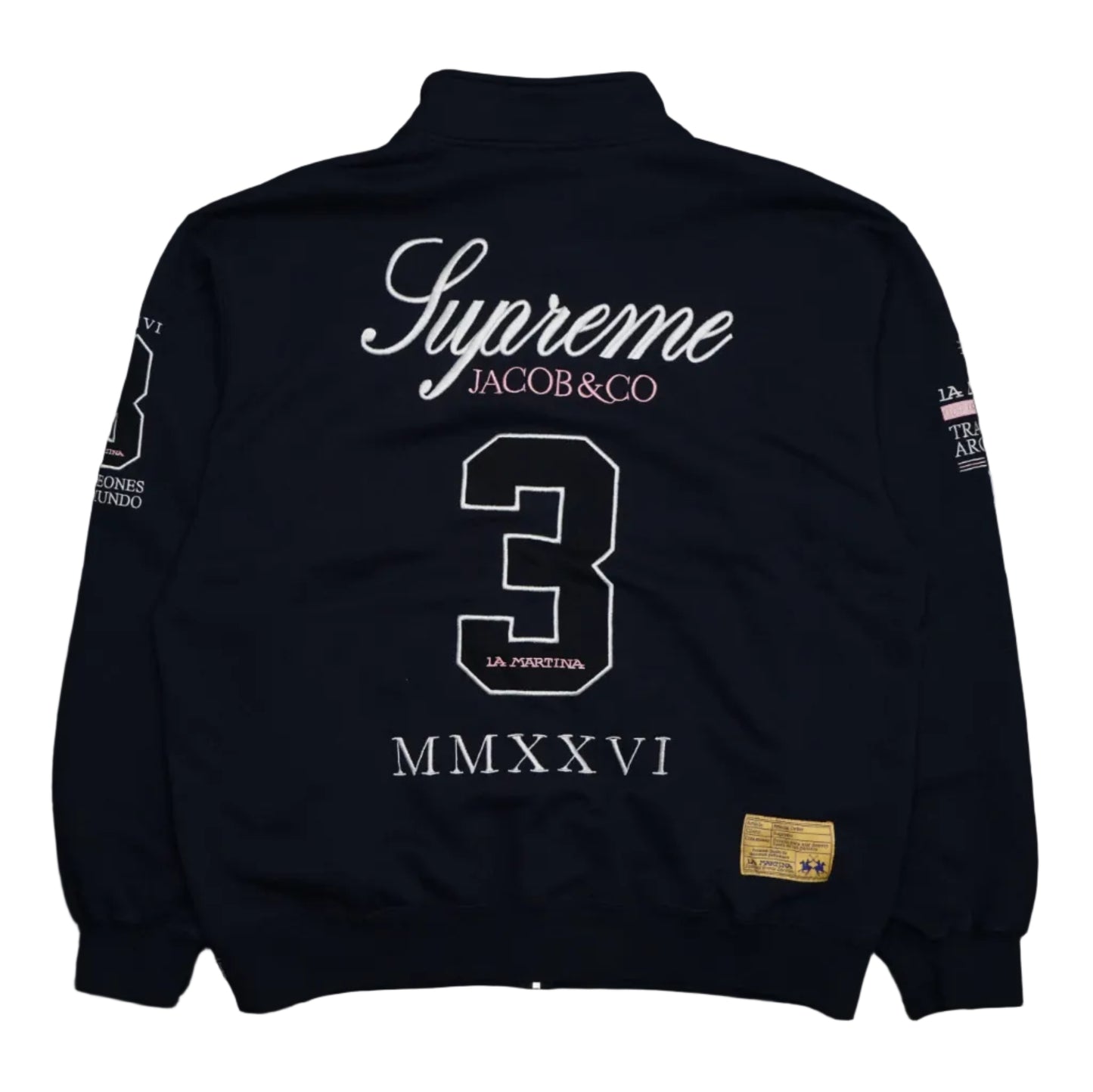 Supreme La Martina Zip Up Sweatshirt Navy