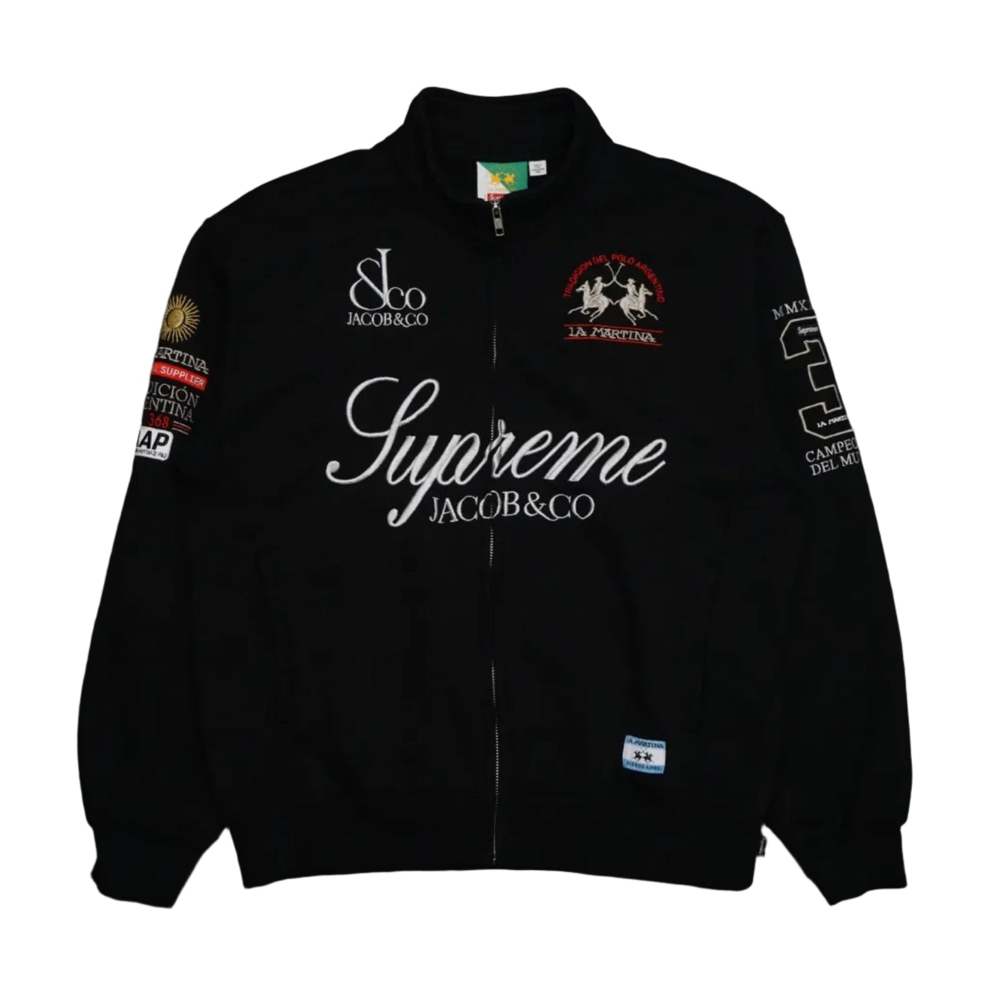 Supreme La Martina Zip Up Sweatshirt Black