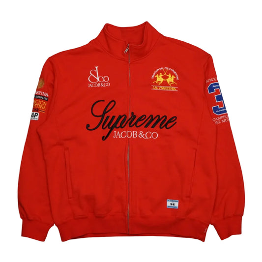 Supreme La Martina Zip Up Sweatshirt Red