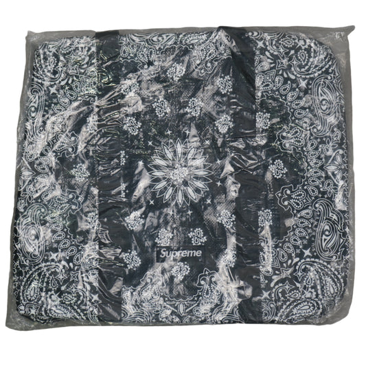 Supreme Bandana Tarp Black Duffle Bag SS21