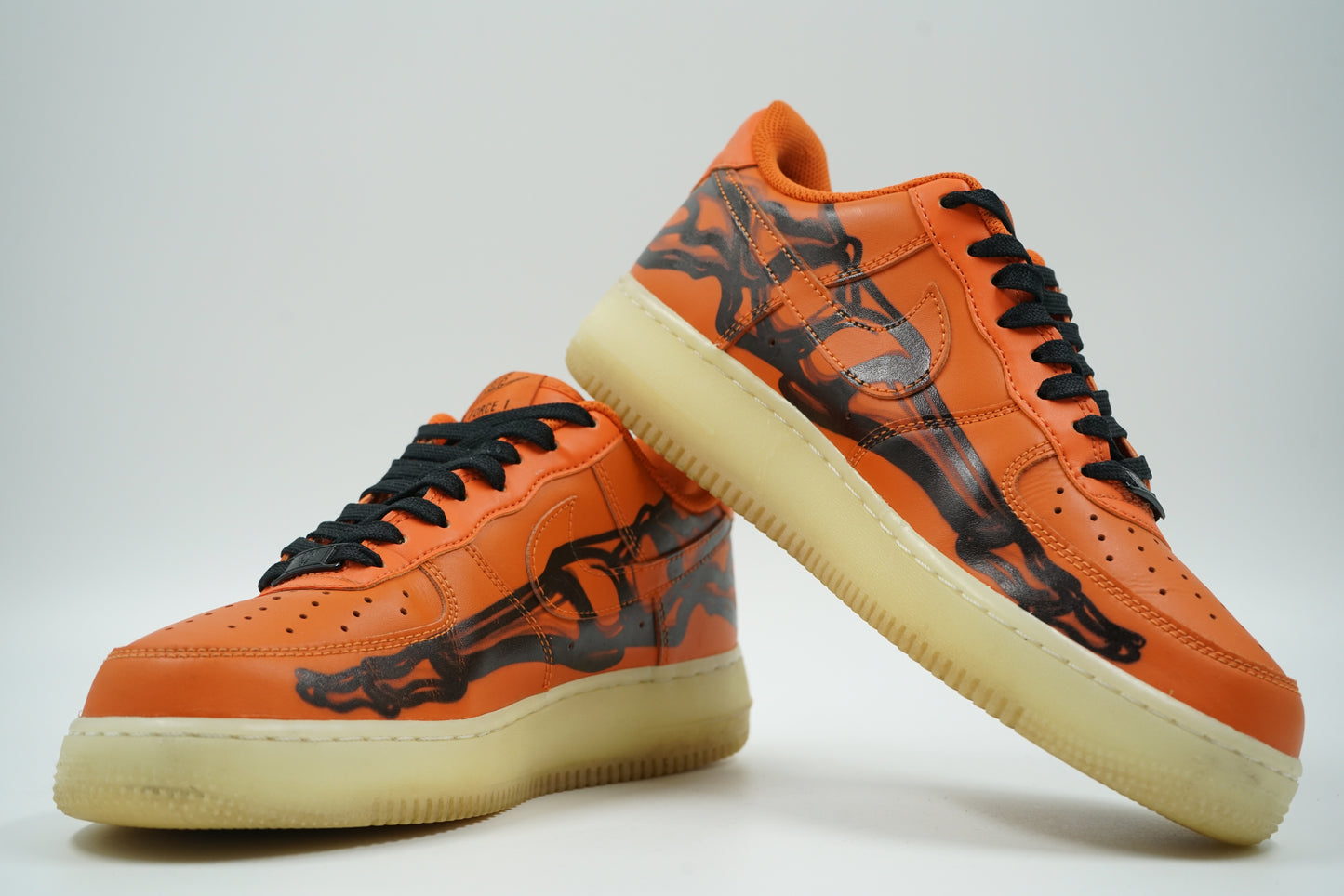 Air Force 1 Low Orange Skeleton Halloween