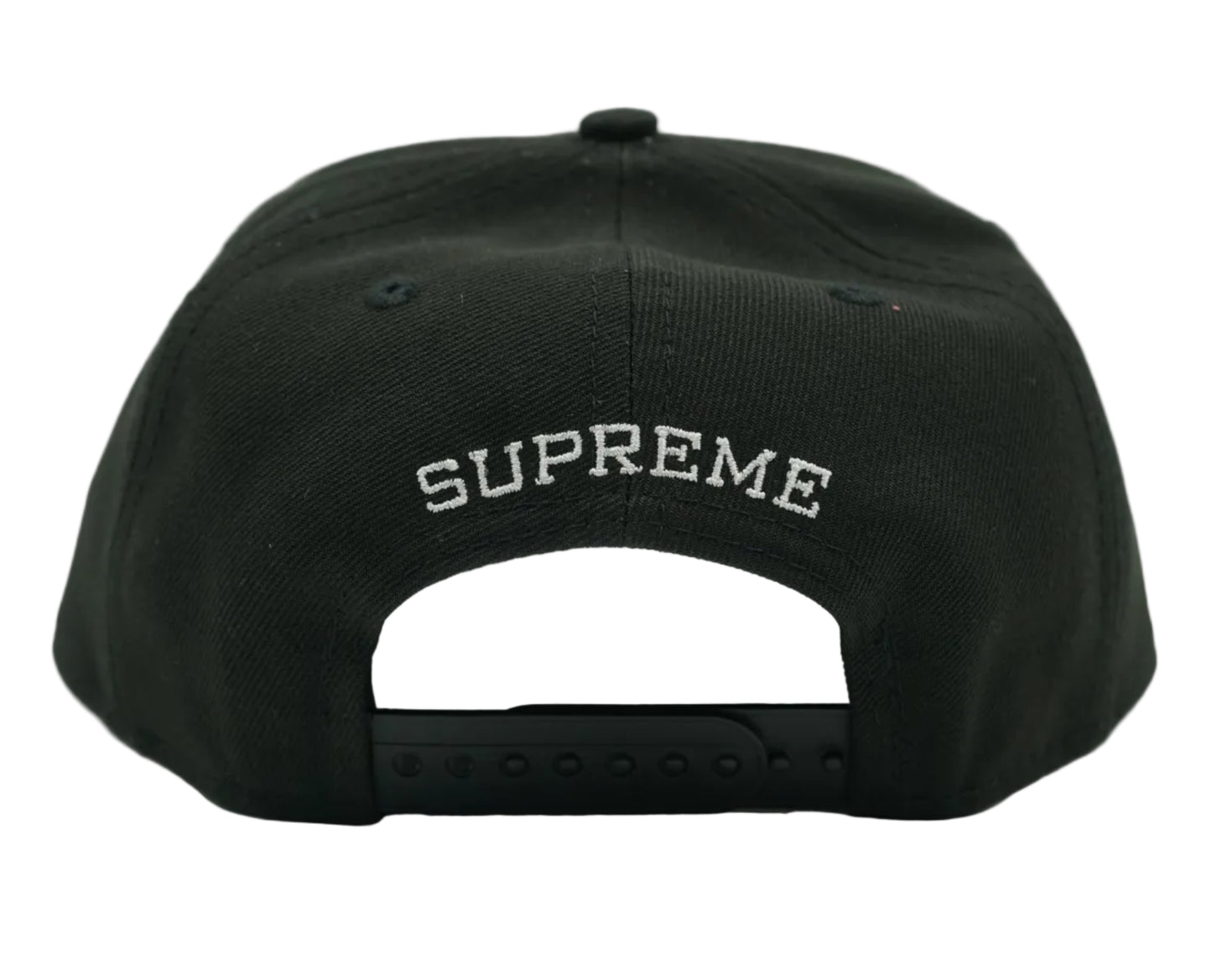 Supreme x New Era Gothic Outline Black Cap