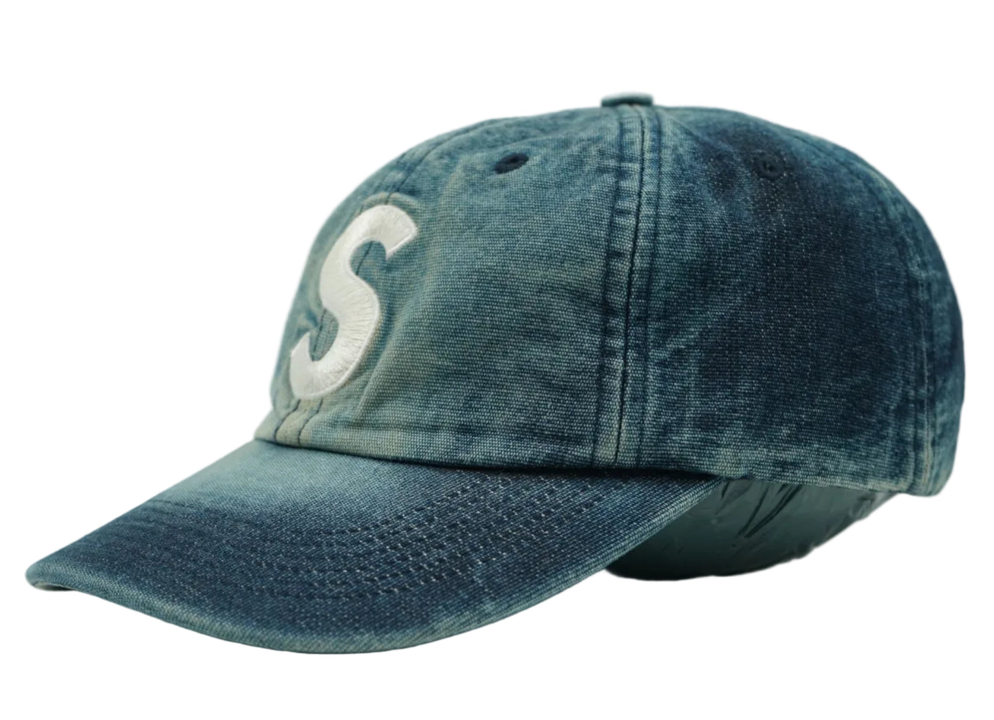 Supreme Cordura Denim S Logo Denim 6-Panel Cap