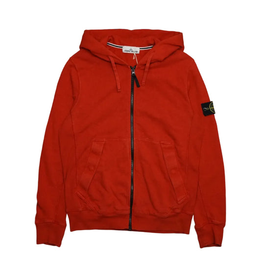 Stone Island Red Zip Hoodie