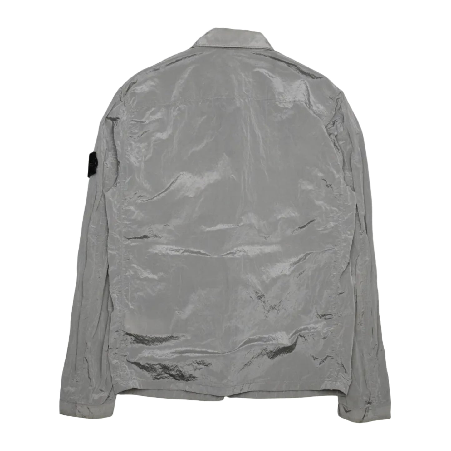 Stone Island Grey Metallic Nylon Overshirt