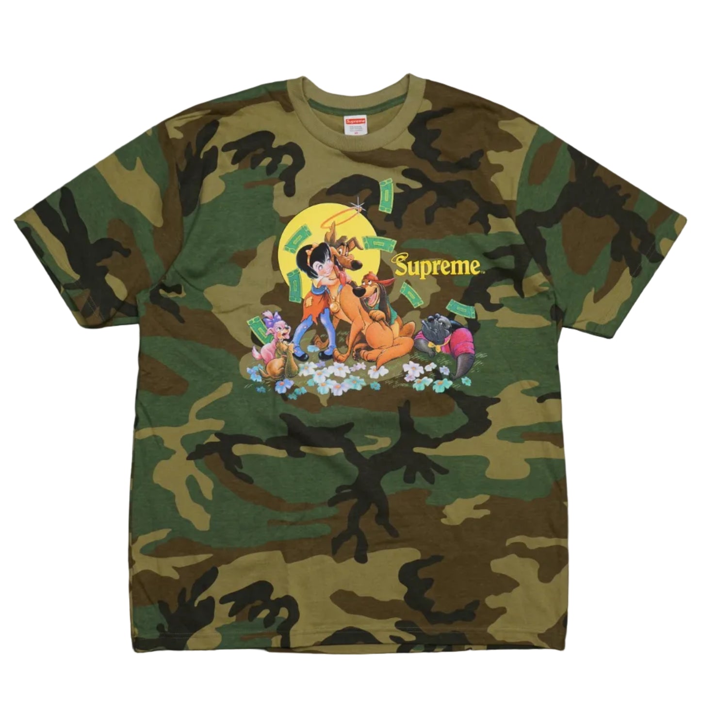 Supreme All Dogs Go To Heaven Woodland Camo T-Shirt