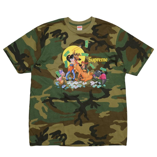 Supreme All Dogs Go To Heaven Woodland Camo T-Shirt