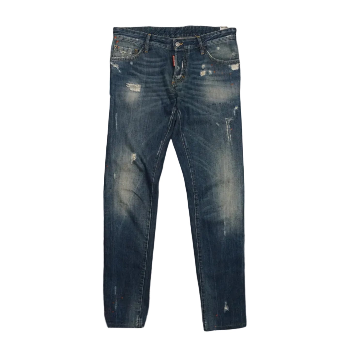 Dsquared2 Slim Jean Green Back Tag Denim Jeans