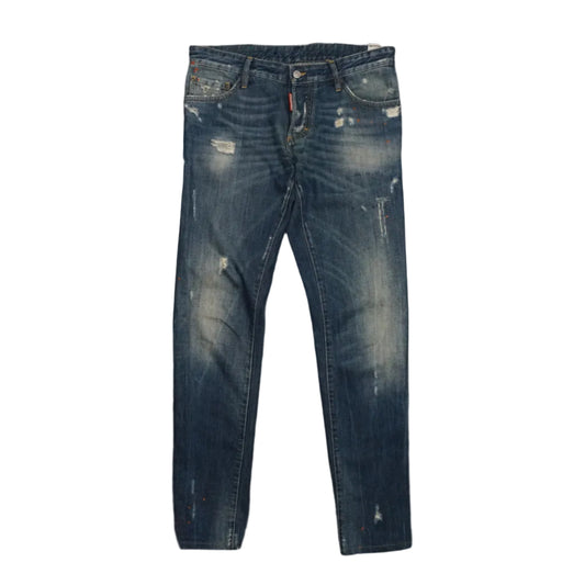 Dsquared2 Slim Jean Green Back Tag Denim Jeans