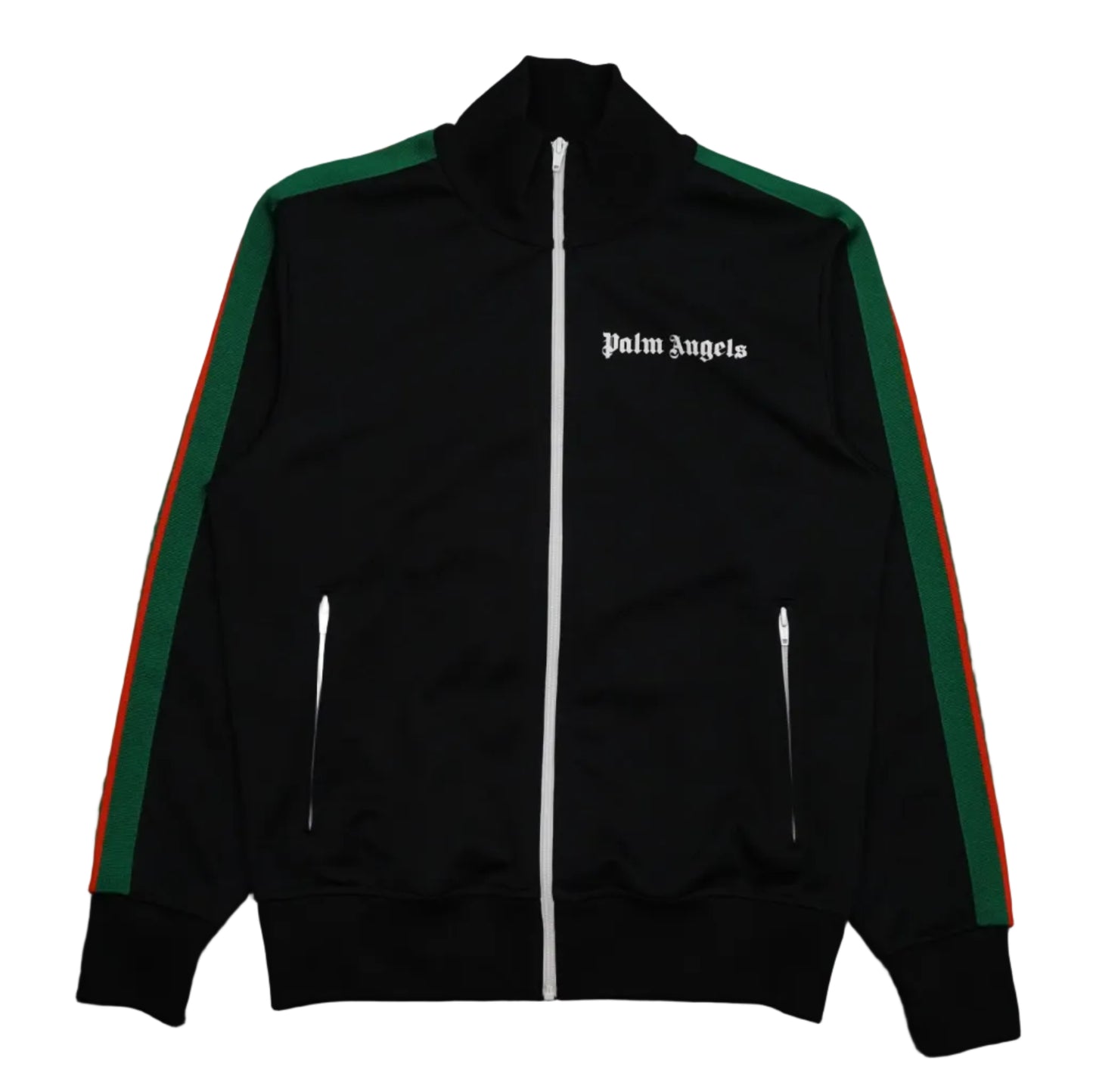Palm Angels Green/Red Stripe Black Track Top