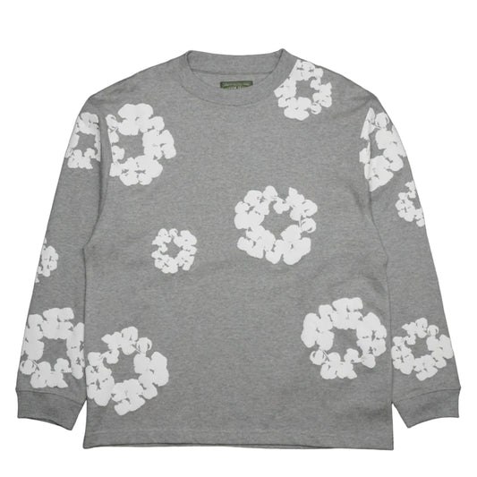 Denim Tears Cotton Wreath Grey Longsleeve