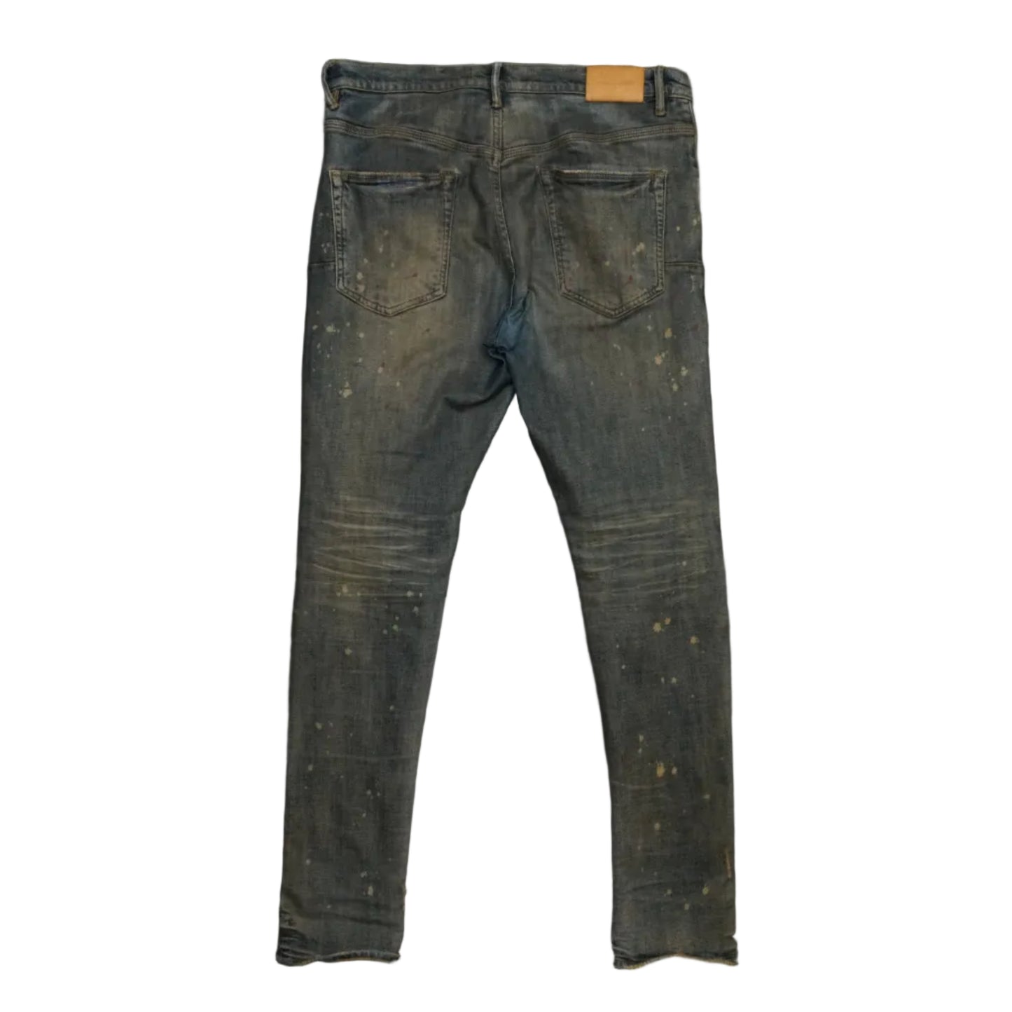 Purple Brand Paint Splatter Blue Jeans