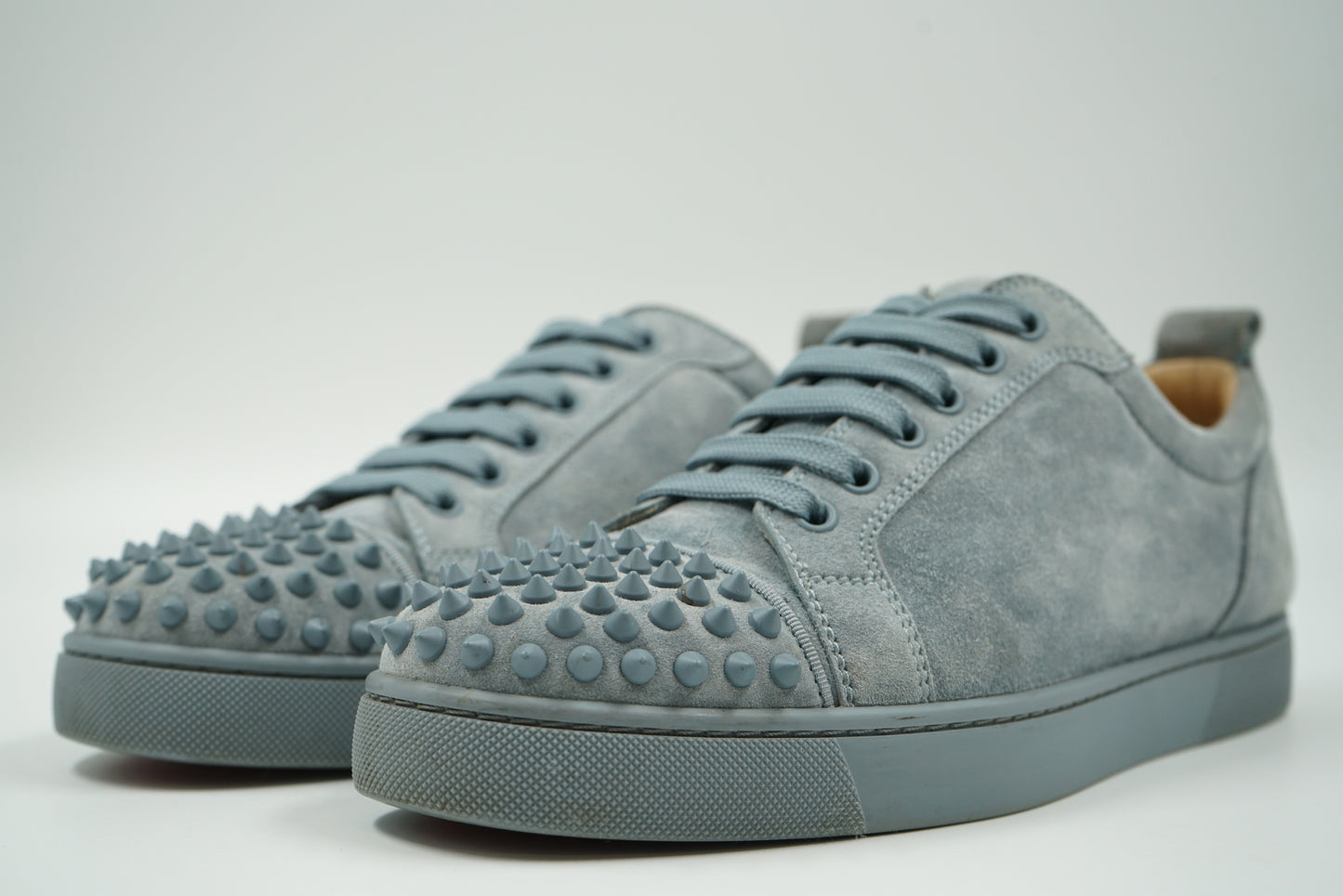 Christian Louboutin Grey Spikes Flat Sneakers