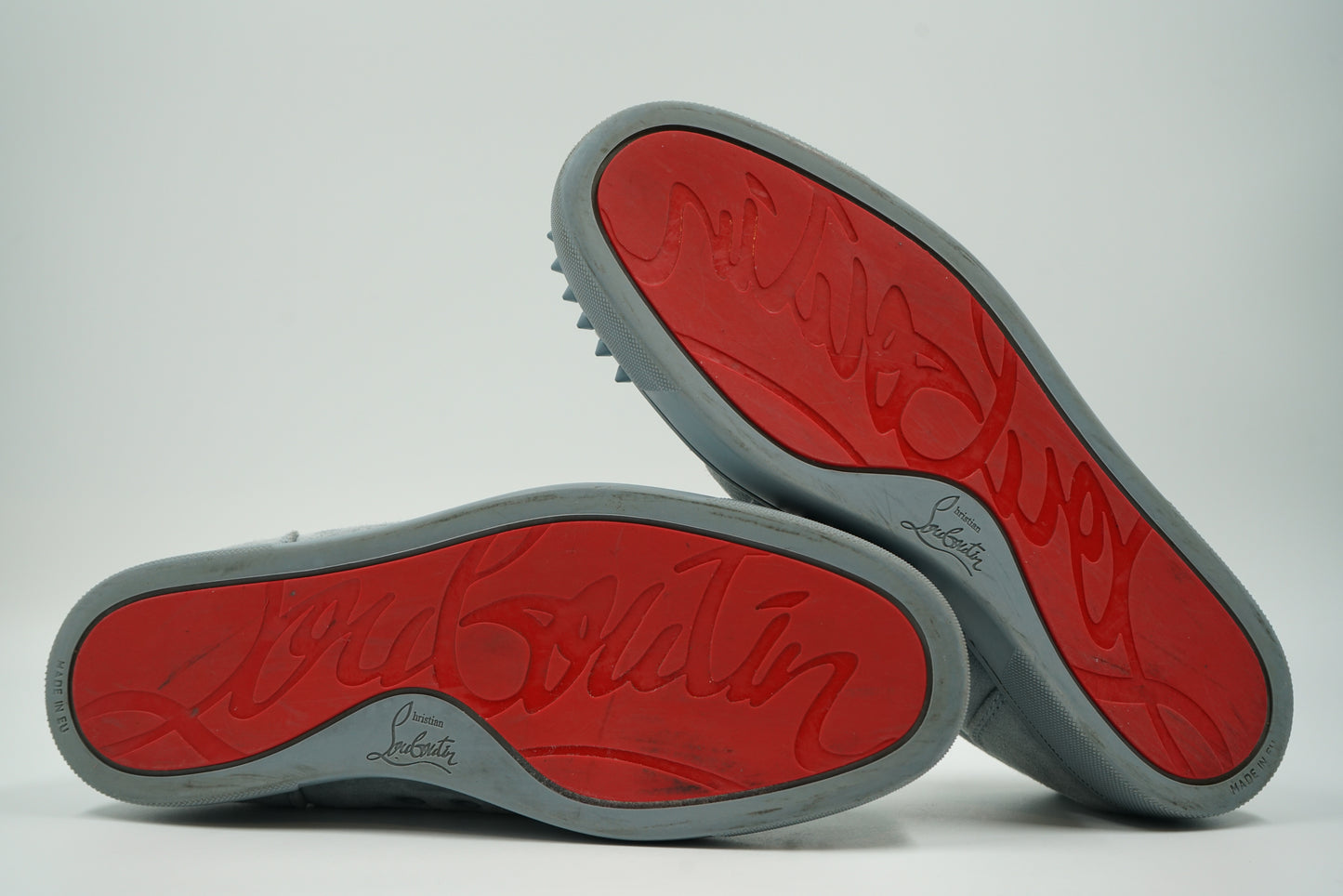 Christian Louboutin Grey Spikes Flat Sneakers