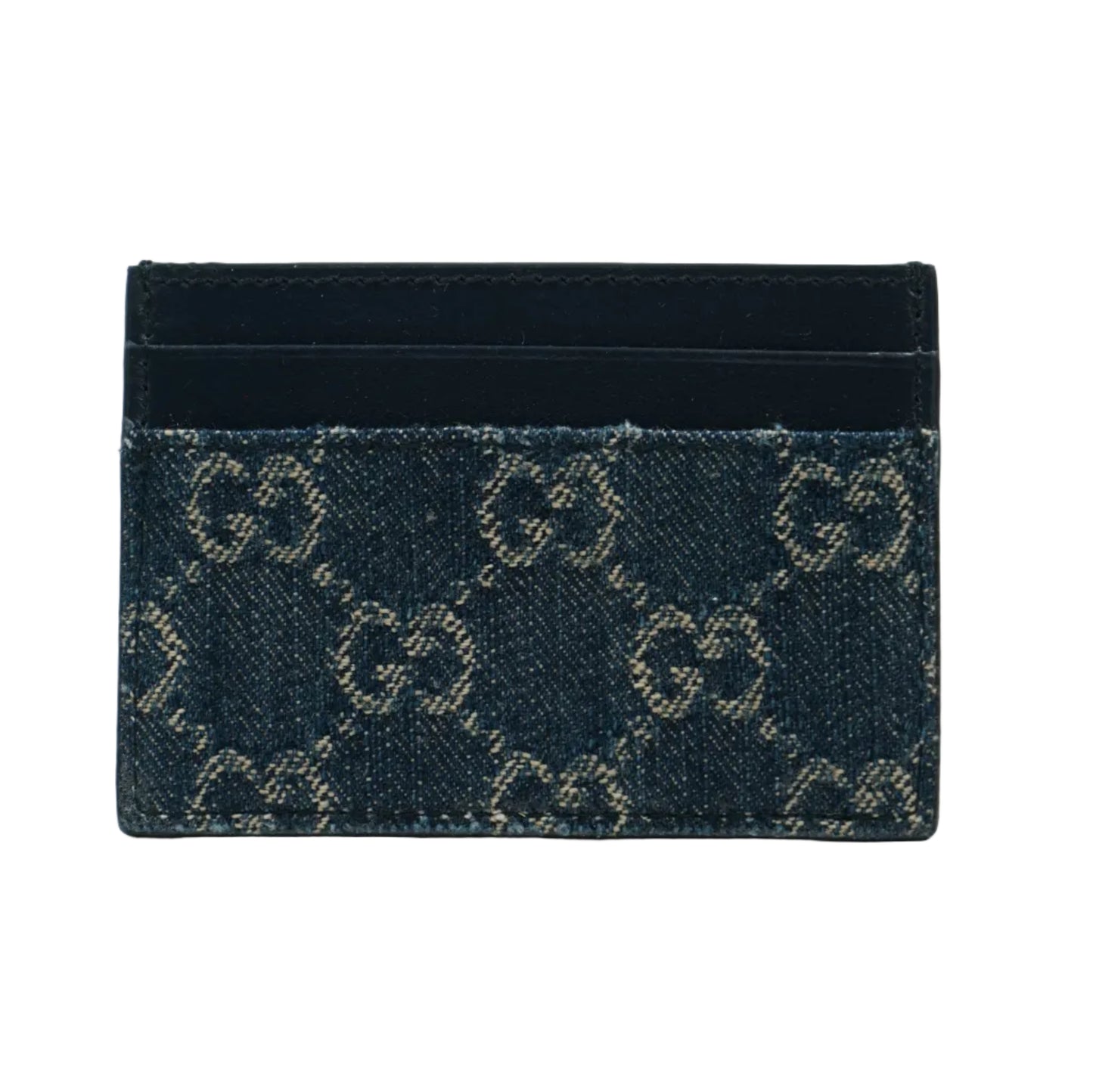 Gucci GG Monogram Logo Dark Denim Cardholder