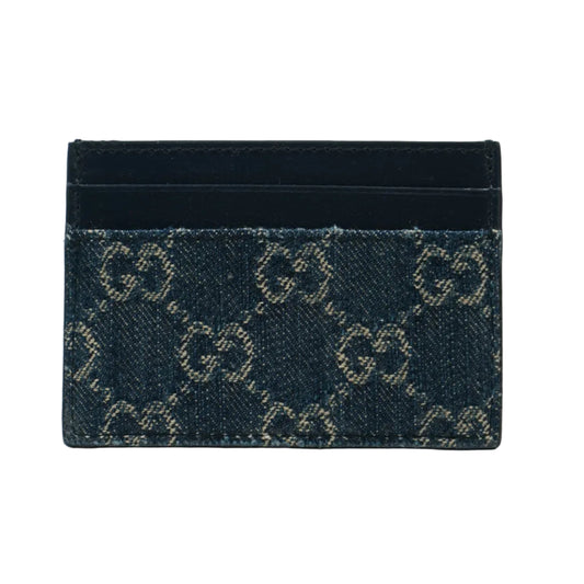 Gucci GG Monogram Logo Dark Denim Cardholder