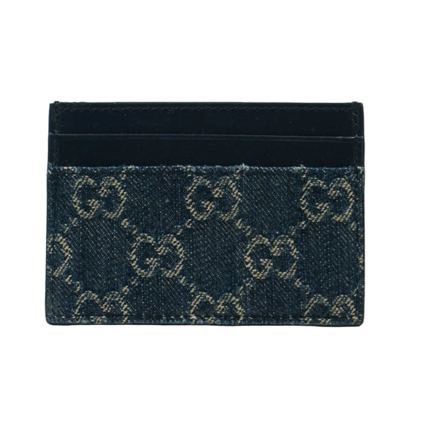 Gucci GG Monogram Logo Dark Denim Cardholder