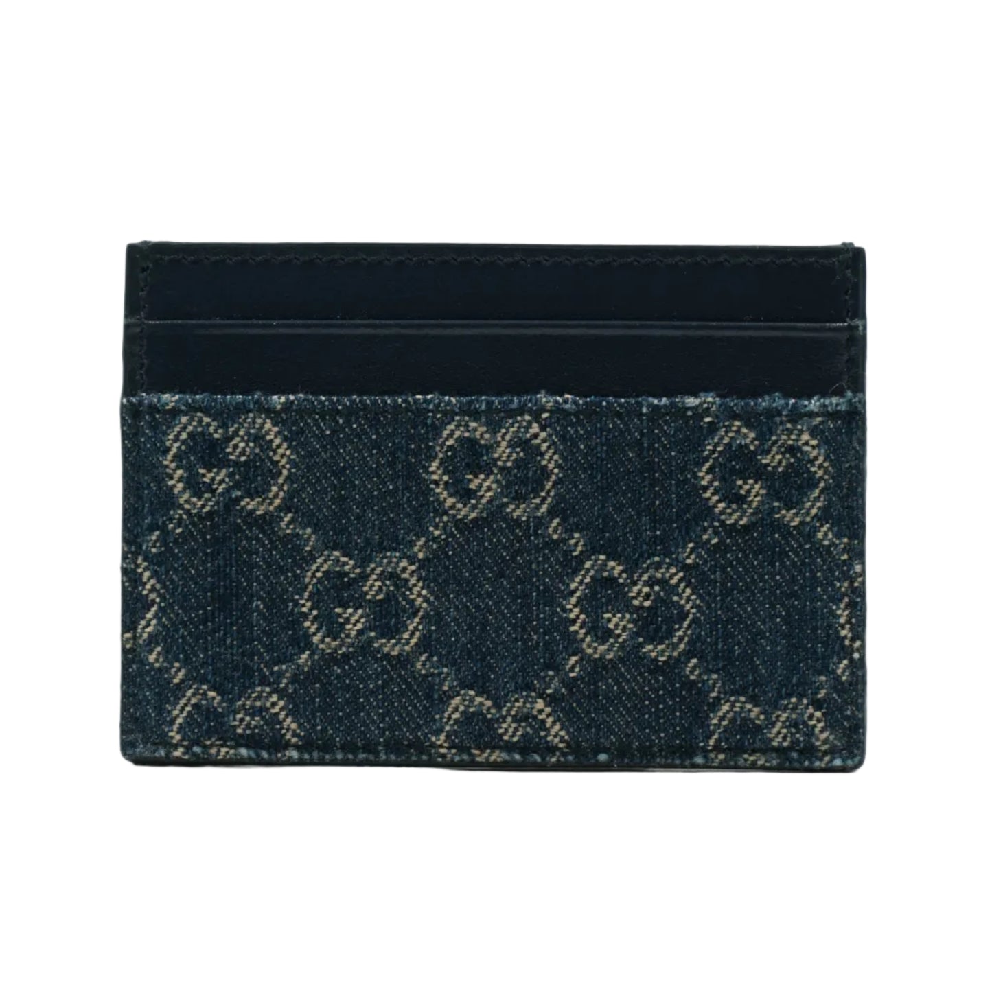 Gucci GG Monogram Logo Dark Denim Cardholder