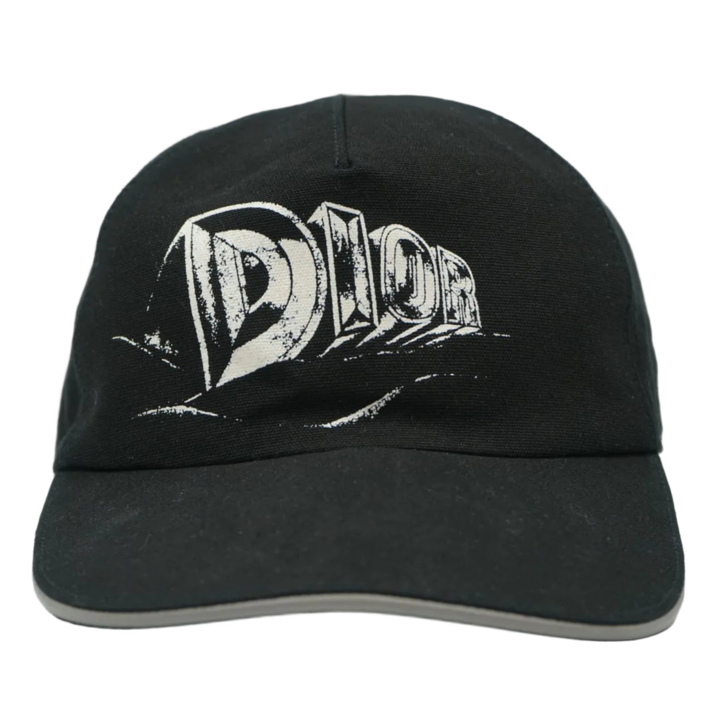 Christian Dior 20s Logo Print Black Baseball Cap