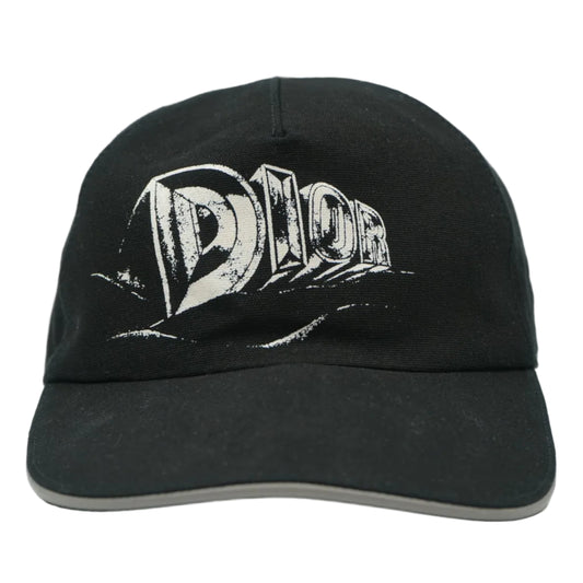 Christian Dior 20s Logo Print Black Baseball Cap
