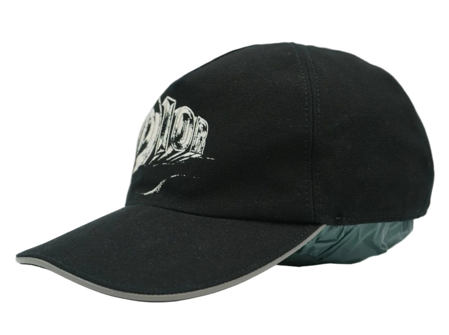 Christian Dior 20s Logo Print Black Baseball Cap